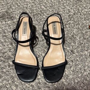 Steve Madden Black Strappy Heels